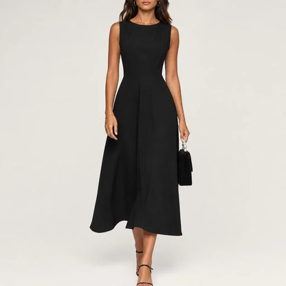 Women's Blended Fabric Midi Dress | Bold Colorblock Square Neck Design 2
