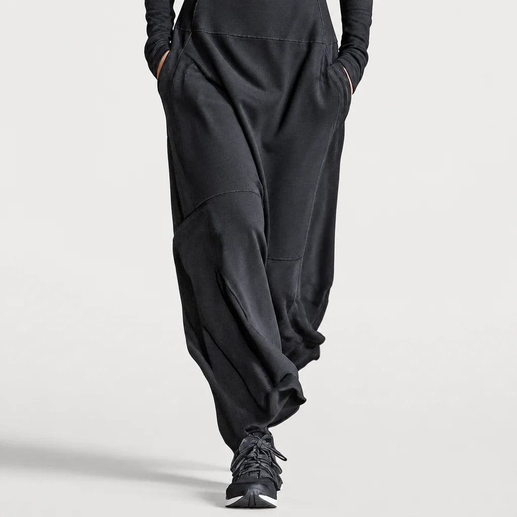 Women's Breathable Cotton Blend Maxi Dress | Sporty Half-High Collar Zipper Design 2