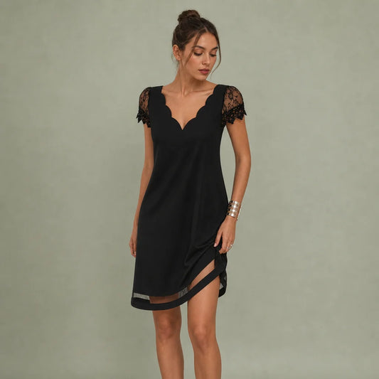 Women's Breathable Fabric Cocktail Dress | Elegant Flattering Evening Gown 0