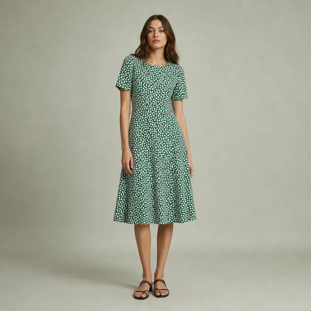 Women's Breathable Floral Midi Dress | Elegant A-Line Summer Dress for Casual Wear 10