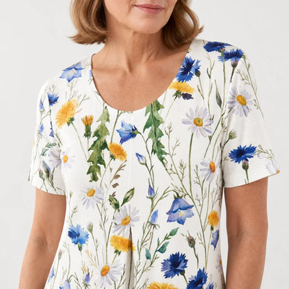 Women's Breathable Floral Midi Dress | Elegant A-Line Summer Dress for Casual Wear 4