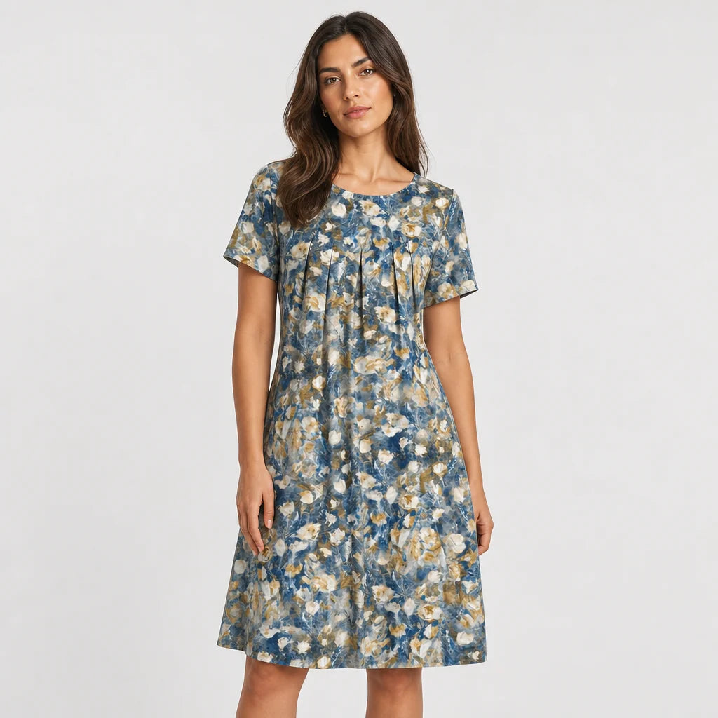 Women's Breathable Floral Midi Dress | Elegant A-Line Summer Dress for Casual Wear 6