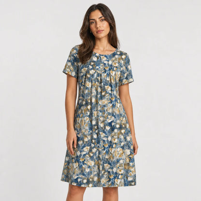 Women's Breathable Floral Midi Dress | Elegant A-Line Summer Dress for Casual Wear 6