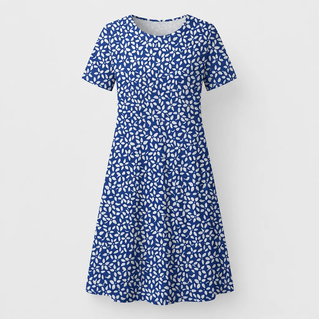 Women's Breathable Floral Midi Dress | Elegant A-Line Summer Dress for Casual Wear 7