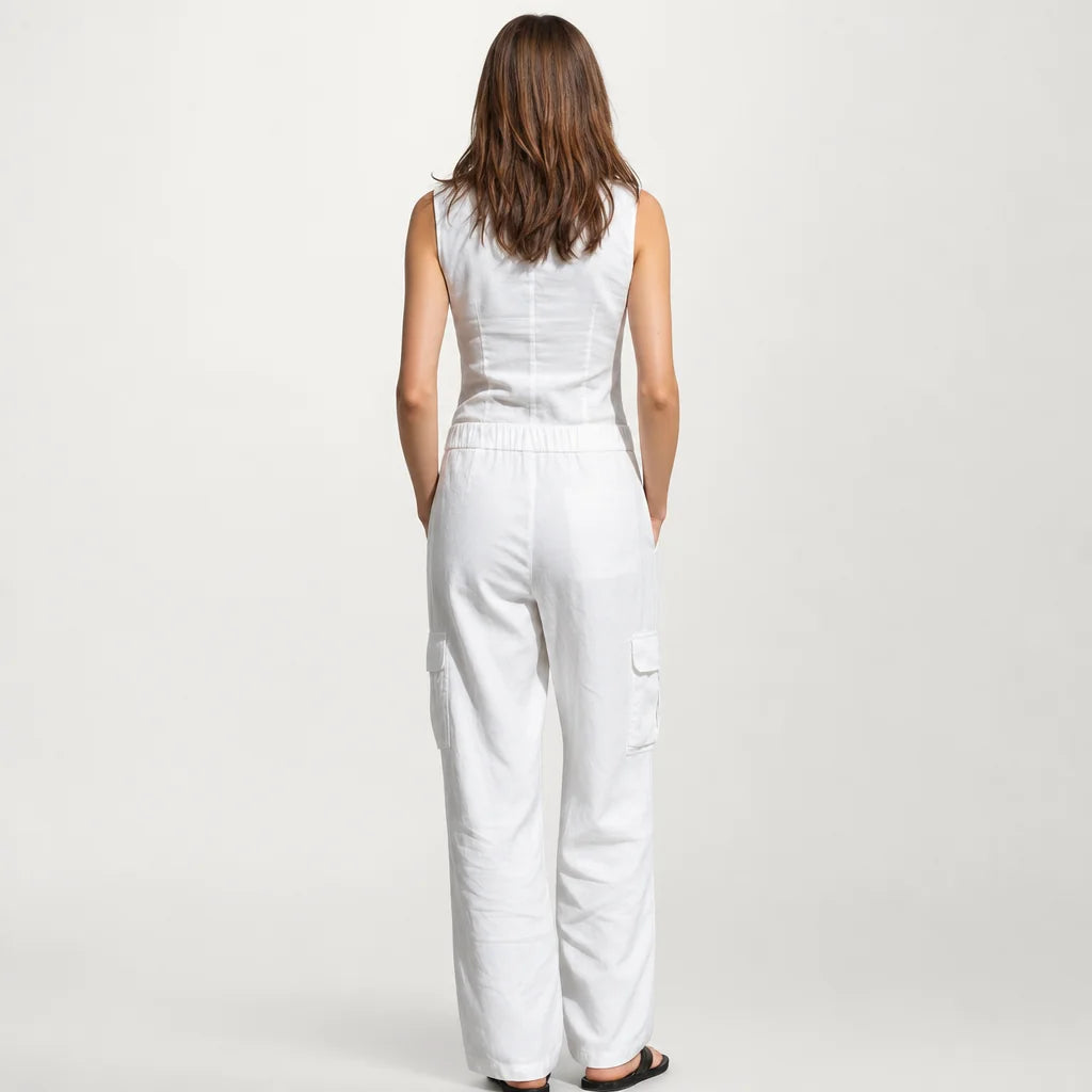 Women's Cotton Blend Jumpsuit | Stylish Sleeveless Full-Length Outfit 1