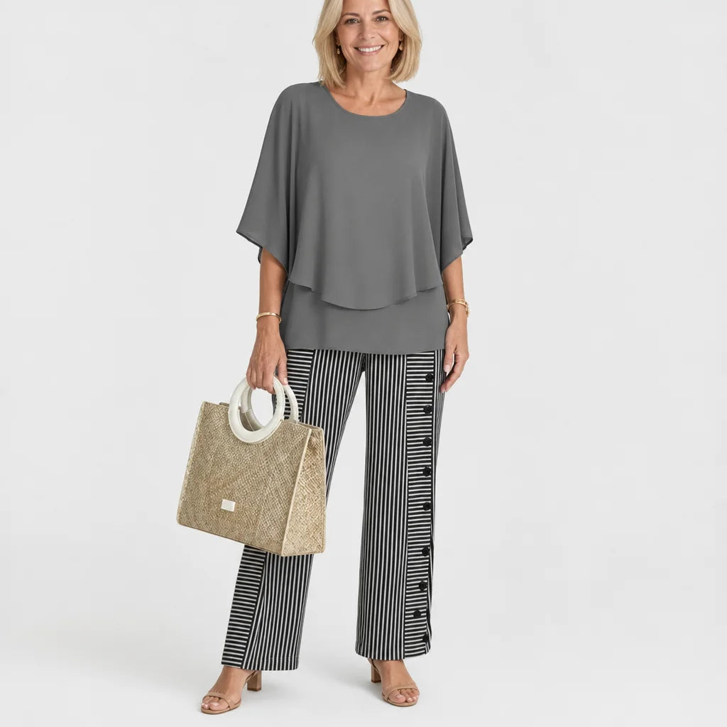 Women's Elegant Fabric Two-Piece Set | Stylish Plus Size Outfit for All Occasions 13
