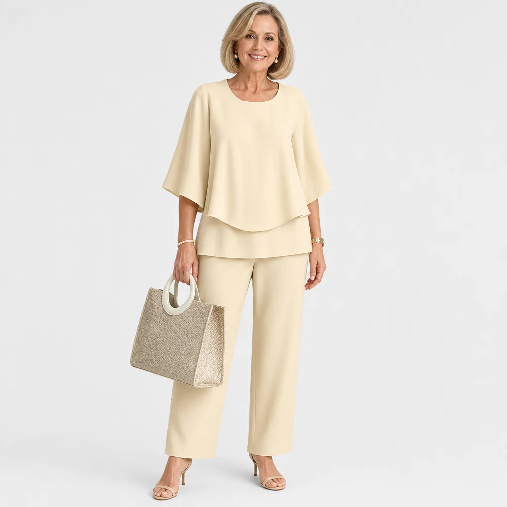 Women's Elegant Fabric Two-Piece Set | Stylish Plus Size Outfit for All Occasions 3