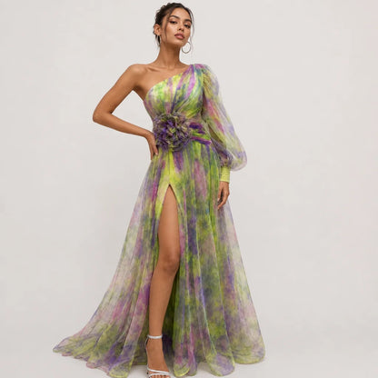 Women's Ethereal Tulle Gown | Elegant Long Sleeve Evening Dress for Formal Occasions 1