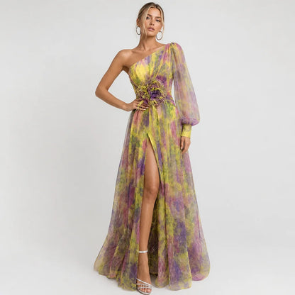 Women's Ethereal Tulle Gown | Elegant Long Sleeve Evening Dress for Formal Occasions 4