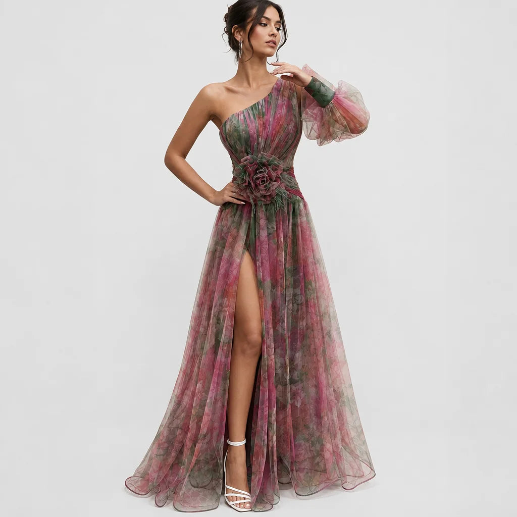 Women's Ethereal Tulle Gown | Elegant Long Sleeve Evening Dress for Formal Occasions 7