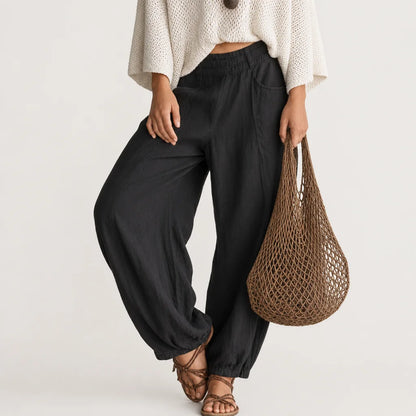 Women's Lightweight Knit Two-Piece Outfit | Stylish Cape-Sleeved Sweater Set with Relaxed Harem Pants 2