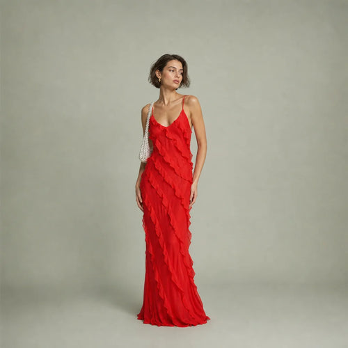 Women's Lightweight Maxi Dress | Elegant Off-Shoulder Backless Summer Gown 0