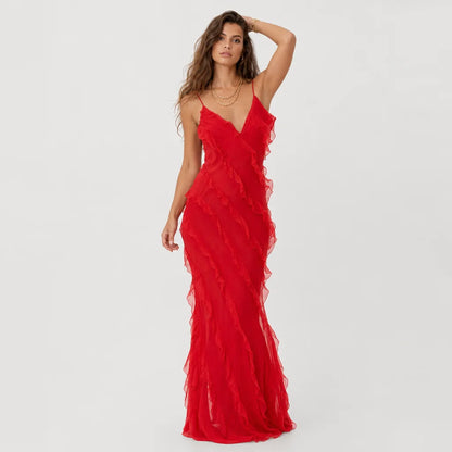 Women's Lightweight Maxi Dress | Elegant Off-Shoulder Backless Summer Gown 2