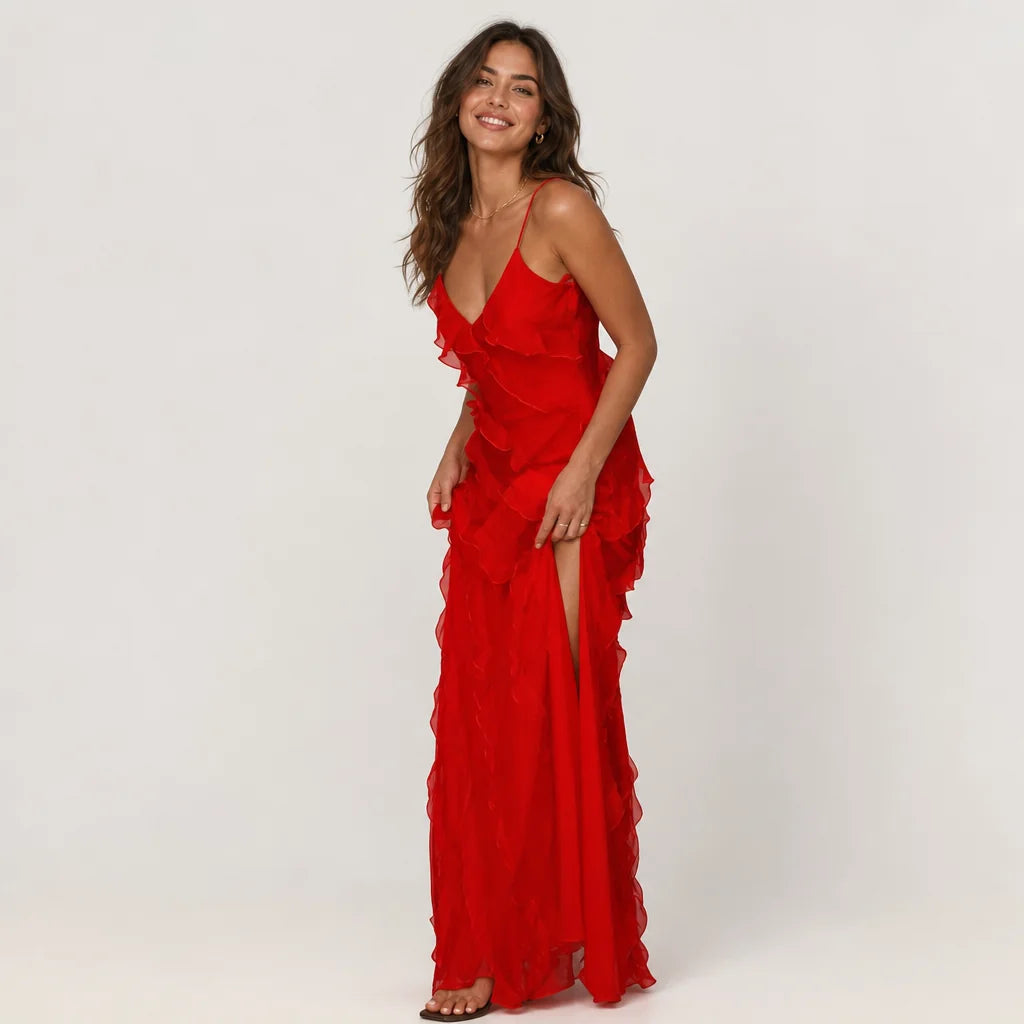 Women's Lightweight Maxi Dress | Elegant Off-Shoulder Backless Summer Gown 5