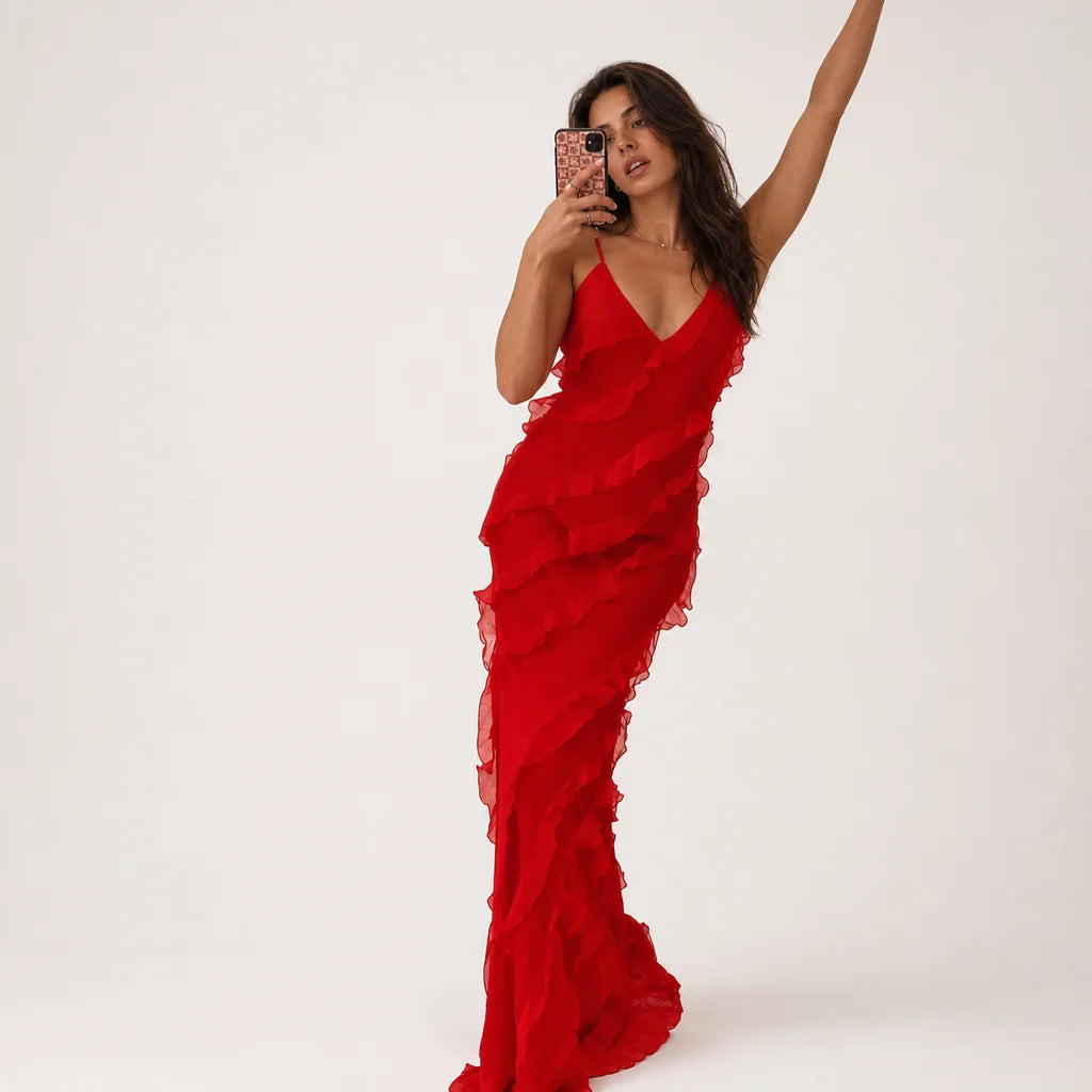 Women's Lightweight Maxi Dress | Elegant Off-Shoulder Backless Summer Gown 6