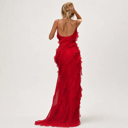 Women's Lightweight Maxi Dress | Elegant Off-Shoulder Backless Summer Gown 7