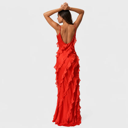 Women's Lightweight Maxi Dress | Elegant Off-Shoulder Backless Summer Gown 8