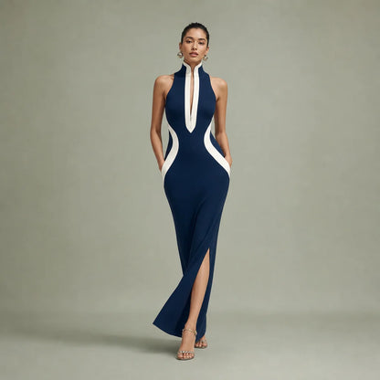 Women's Silky Knit Jersey Gown | Elegant Form-Fitting Maxi Dress for Formal Events 0