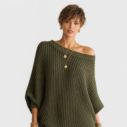 Women's Soft Knit Mini Dress | Relaxed Batwing Sleeve Casual Summer Dress 4