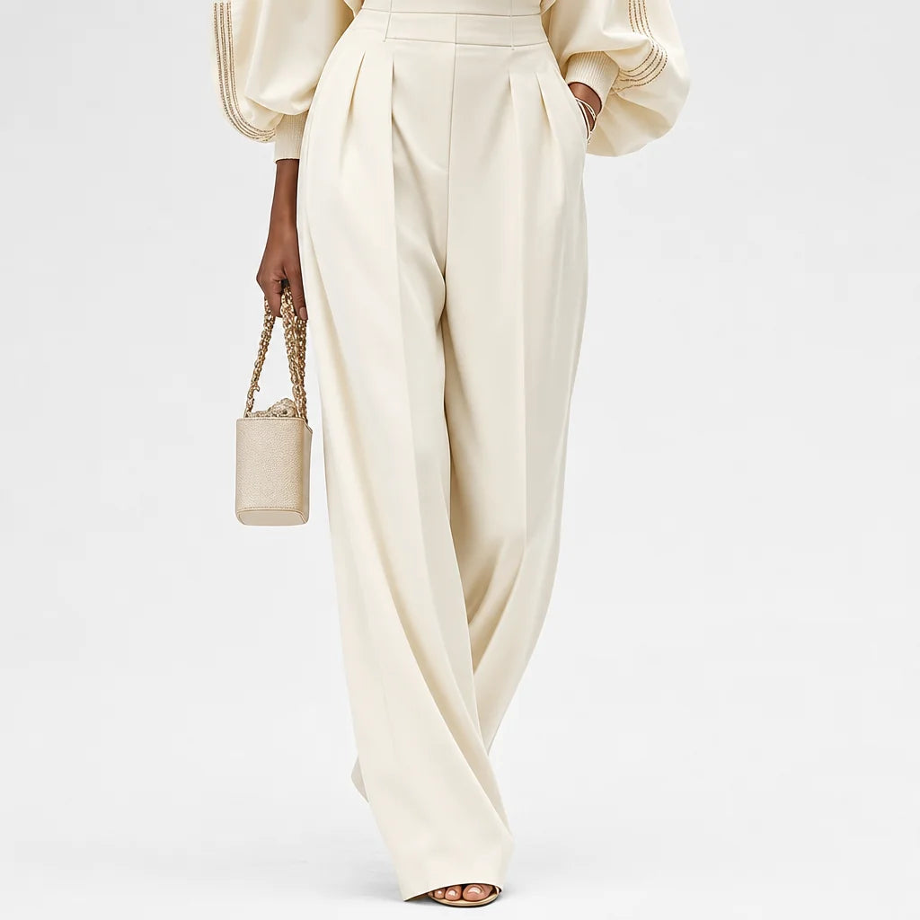 Women's Textured Knit Set | Modern Ribbed Lounge Two Piece | Chic High-Waisted Outfit 2